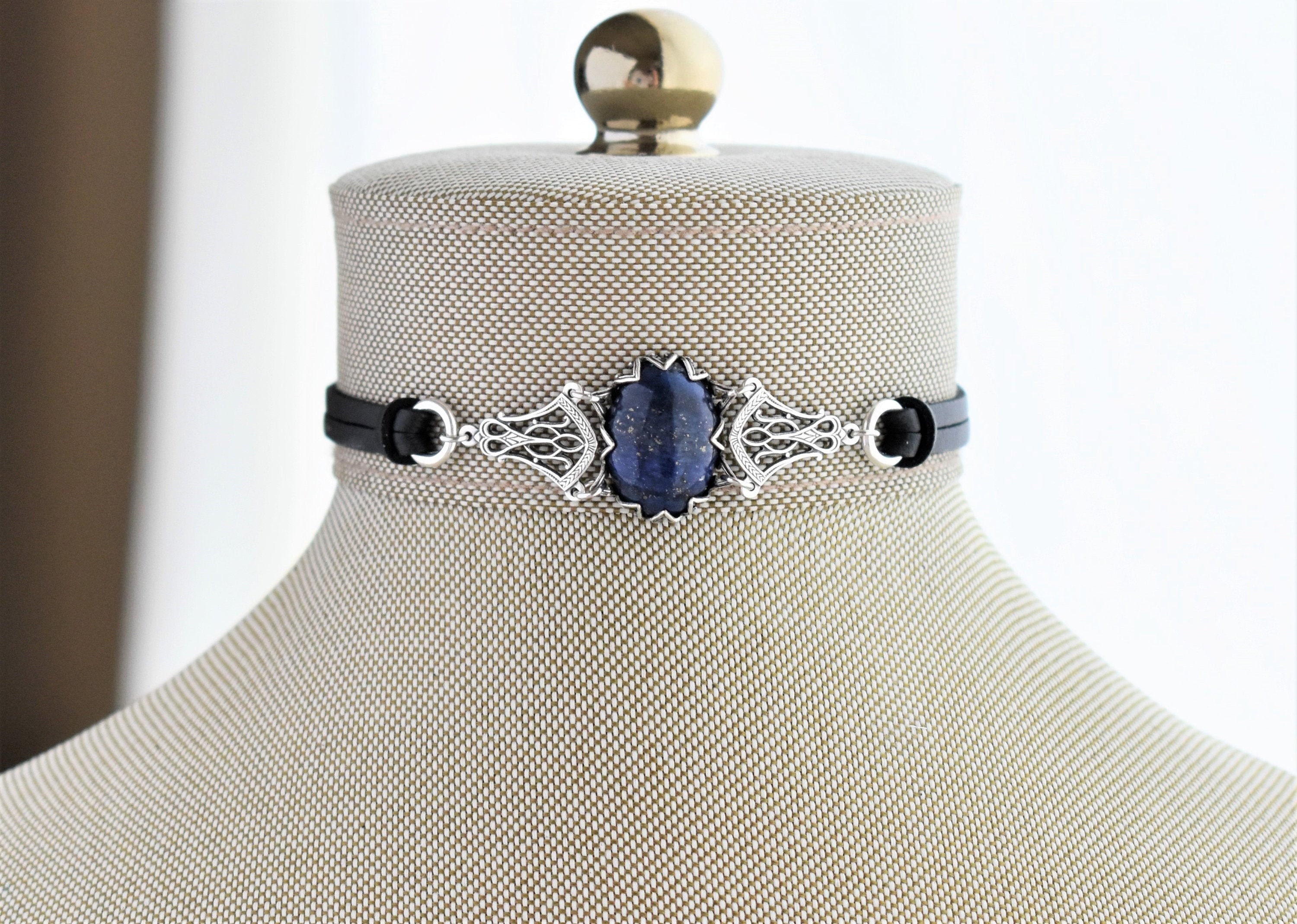Lapis Lazuli Choker. 11 Gemstone Options Etsy
