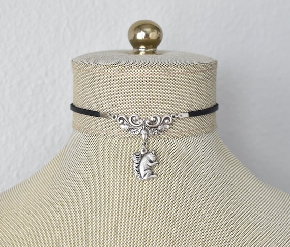 Squirrel Leather Choker. Over 20 Leather or Suede colors to choose from
