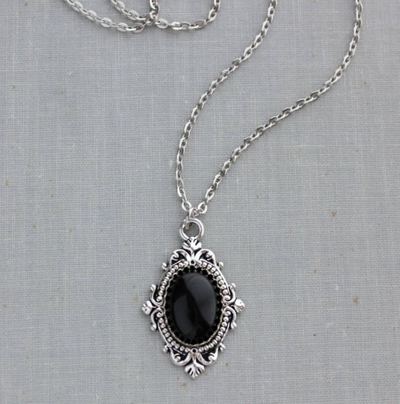 Black Onyx Necklace. Gemstone Necklace. 21 Gemstone Options