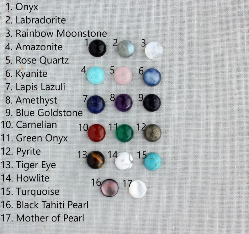 Labradorite Leather Choker. 17 Gemstone options. 16 leather colors. image 4