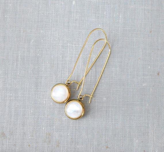 Gemstone Earrings. Gold Stainless Steel. 26 Gemstone options.