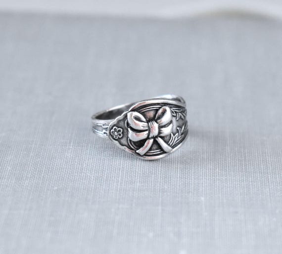Bow Spoon Ring. Coquette Jewelry