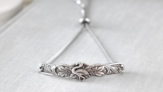 Flamingo Bracelet. Adjustable. Dainty Jewelry.
