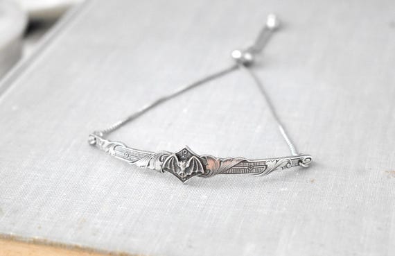 Bat Bracelet. Adjustable. Dainty Jewelry.