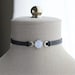 Rainbow Moonstone Choker. 14 Leather colors to choose from