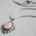 Rose Quartz Necklace. Gemstone Necklace. 
