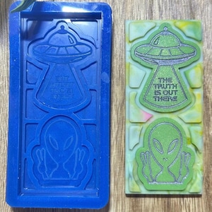 Alien Spaceship Silicone Mold: Wax Melts, Snap Bars, Crafts, Resin