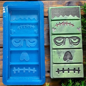 Frankenstein - Snap Bar Silicone Mold or Wax Melt