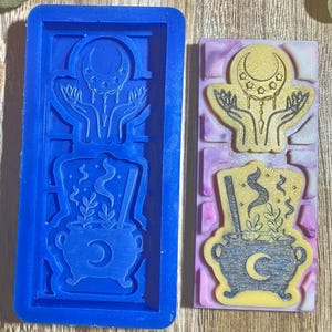 Moon Ceremony Silicone Mold: Wax Melts, Snap Bars, Crafts, Resin