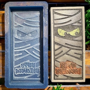 Happy Halloween Mummy - Snap Bar Silicone Mold or Wax Melt