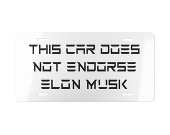 Dieses Auto unterstützt kein Elon Musk Vanity Nummernschild