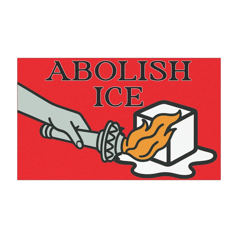 Abolish ICE Car Magnet | Support Immigrant Rights image 1