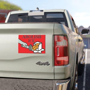 Abolish ICE Car Magnet | Support Immigrant Rights image 2