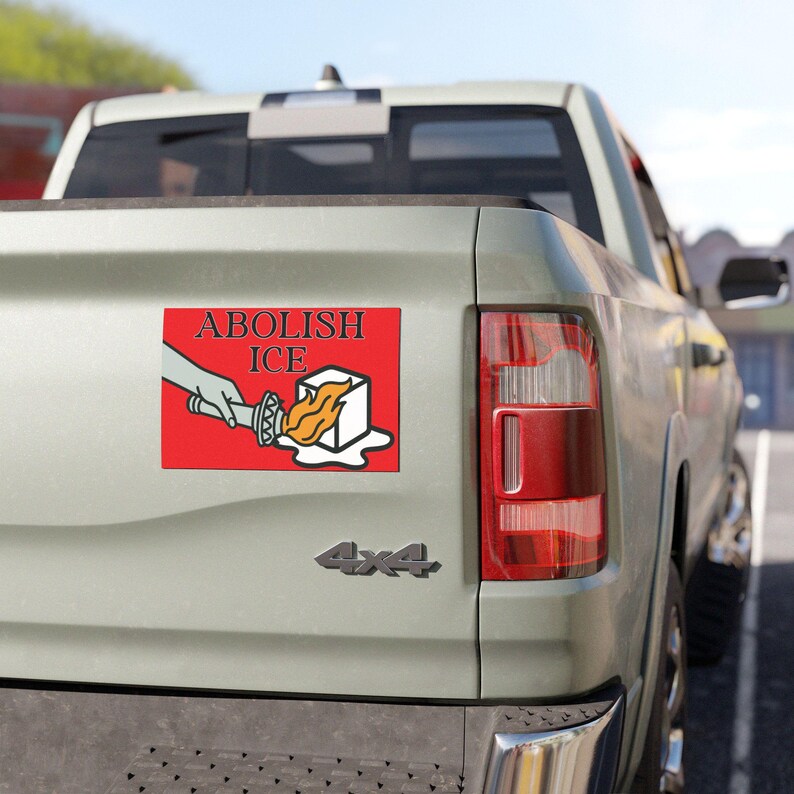 Abolish ICE Car Magnet | Support Immigrant Rights image 2