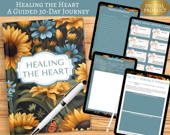 Healing the Heart Journal | 30 Day Guided Journal for Women | Christian Reflection, Prayer & Scripture