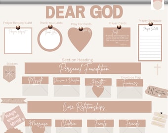 2026 Prayer Room Board Bundle Kit Printable Christian DIY Collage, Digital Download