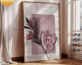 Thy Word Christian Wall Art Bible Scripture Printable Faith Home Decor