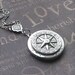 READY TO SHIP Compass Locket Necklace Silver Compass Jewelry Photo Picture Locket True North Compass Necklace Locket Unisex Locket Gift
