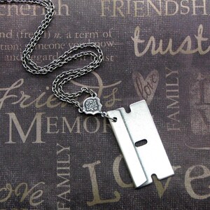 Silver Razor Blade Necklace - Enchanted Razor's Edge - Jewelry by ...