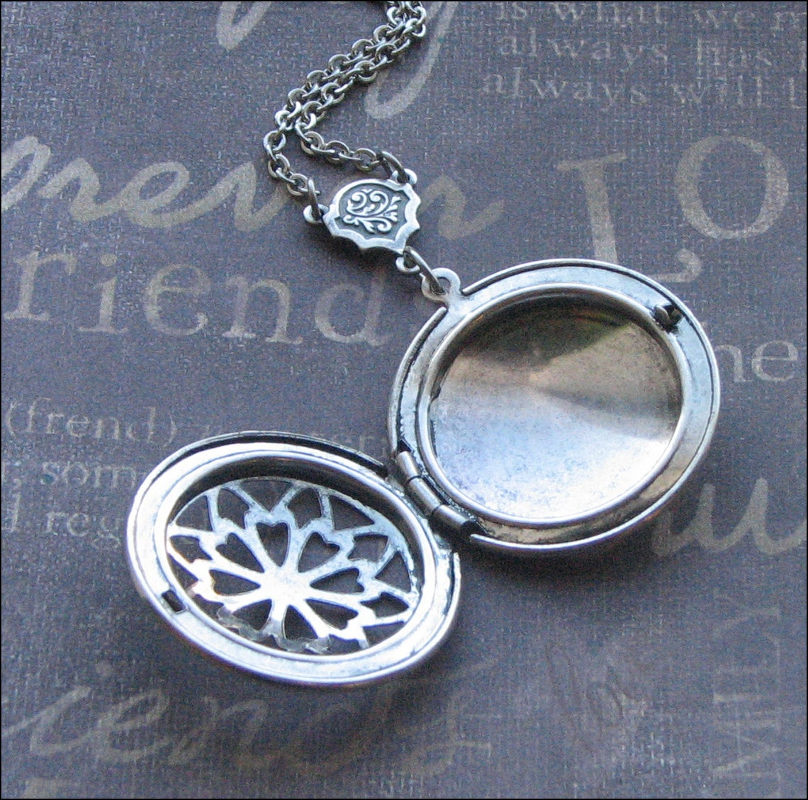 Silver Aromatherapy Locket Necklace Locket Jewelry Photo Etsy