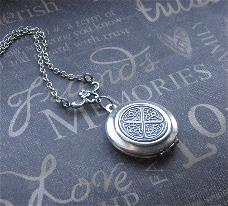 Celtic Locket Necklace Celtic Knot Jewelry Silver Locket - Etsy