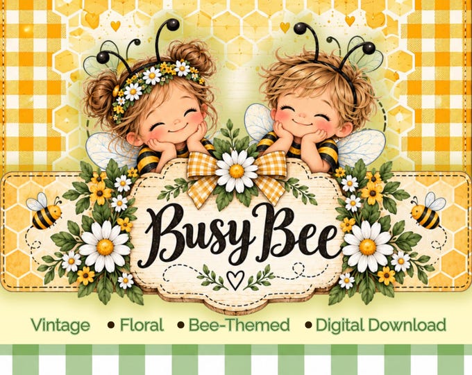 Featured listing image: Busy Bee Interactive Junk Journal Download