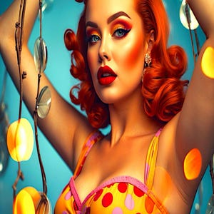 Retro Pin-Up Girl Wall Art Set – Vintage-Inspired Printable Art in 3 Sizes (16x20, 11x8.5, 18x24)
