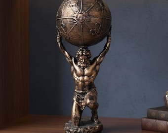 アトラス像（コールドキャストブロンズ彫刻） - ギリシャローマの神