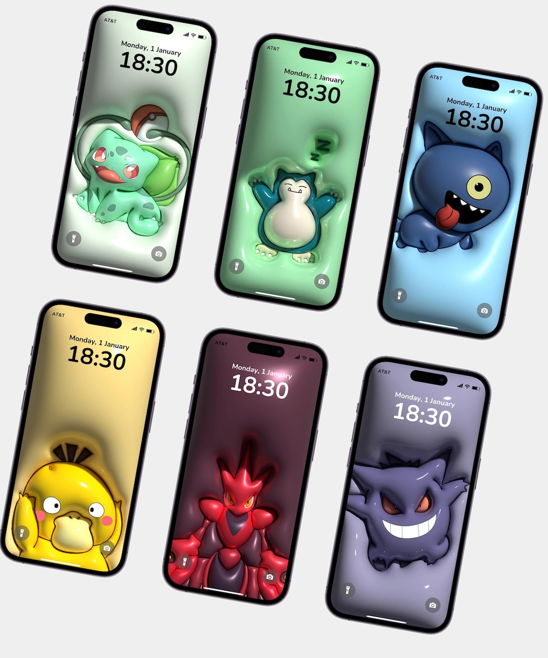 6 X 3D Pokemon iPhone Wallpaper, 3D Ios Wallpaper, 4K Ios Wallpaper ...