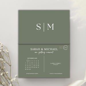 Modèle de carte postale modifiable « Réservez la date » | Modèle de toile de mariage | Téléchargement instantané | Carte "Retenez cette date" imprimable | Invitation numérique moderne