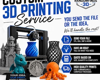 Custom 3D Printing Service | Send File or Idea, Quote Based on Complexity