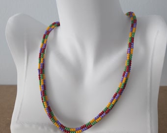 Colorful Handmade Beaded Necklace – Elegant, Adjustable, and Durable Design
