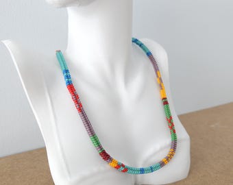Colorful Handmade Beaded Necklace – Elegant, Adjustable, and Durable Design - trendy choker