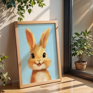 Impressões neutras de primavera para impressão, galeria de arte de parede de primavera, pintura de coelho da Páscoa, pinturas de Páscoa de fazenda, decoração de fazenda de Páscoa