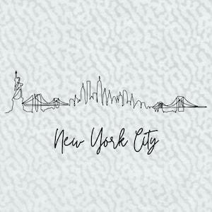 NYC Skyline, New York Skyline, New Yorker svg png Digital Download NYC skyline clipart files