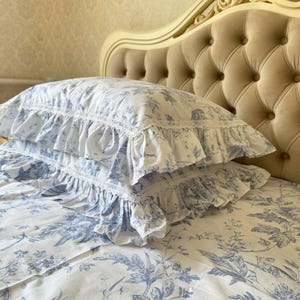 Vintage Ruffled Duvet Set – Soft Cotton Lace Bedding in Victorian Shabby Chic Style
