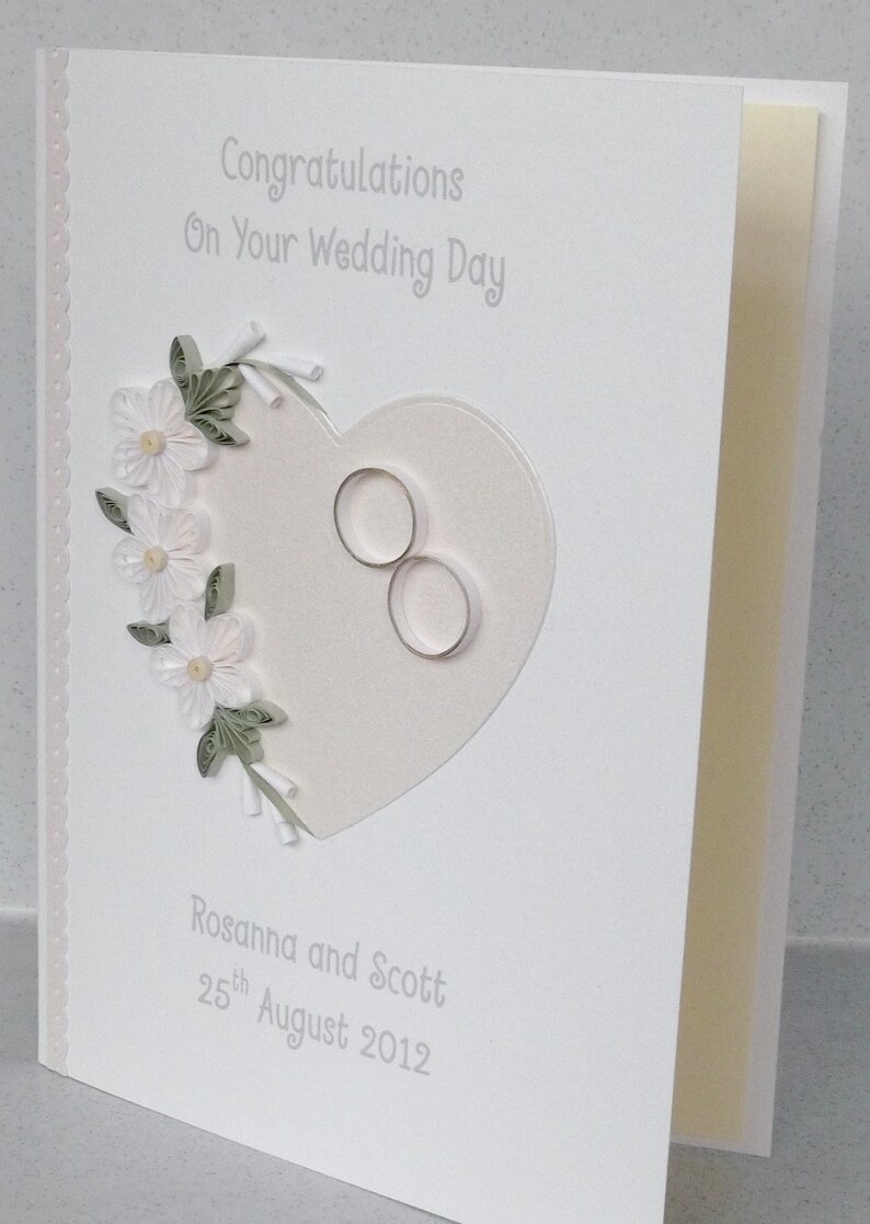 Quilled Wedding Card Paper Quilling Personalized Etsy