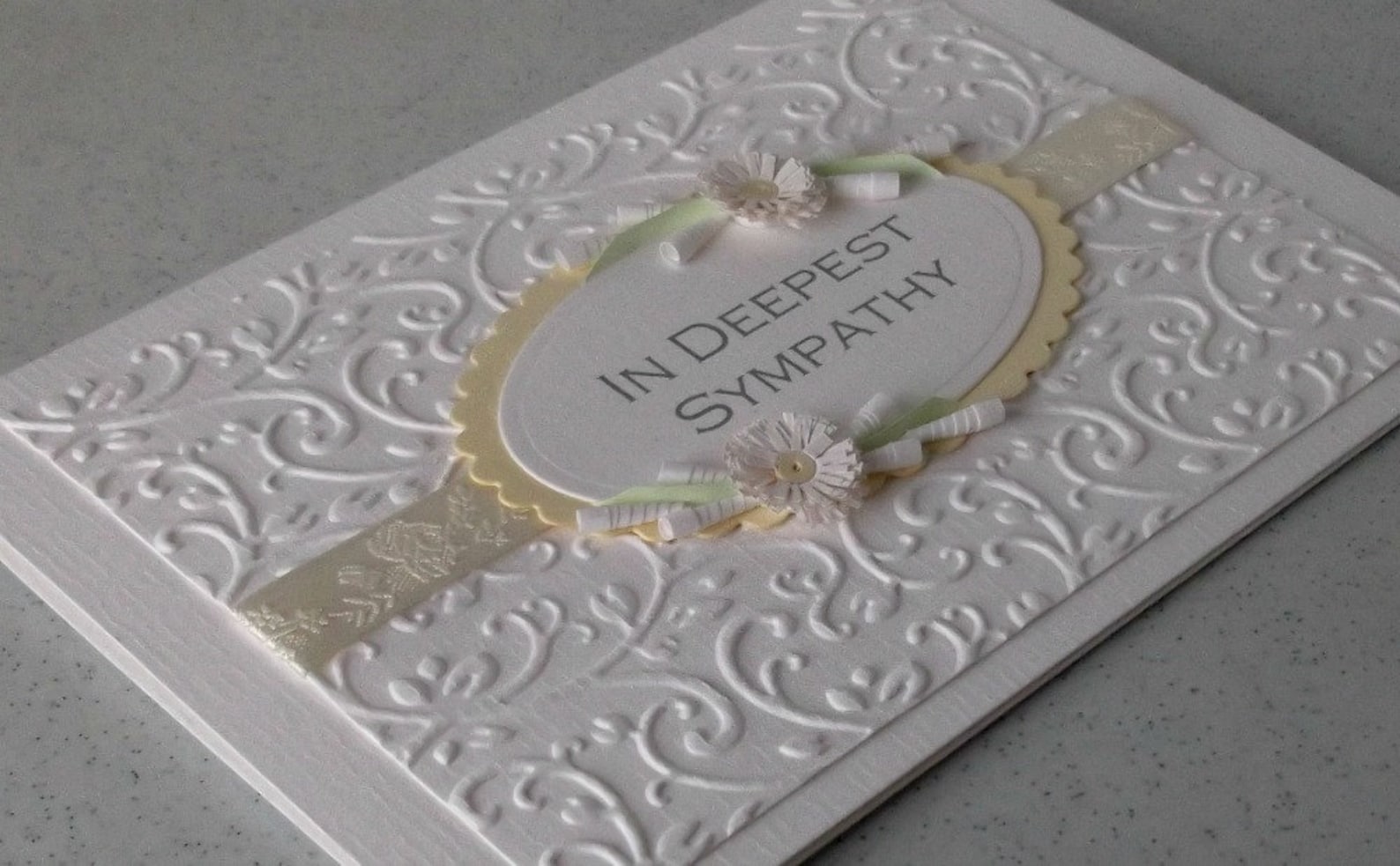 Quilled Sympathy Card, Handmade, Paper Quilling Flowers Etsy UK