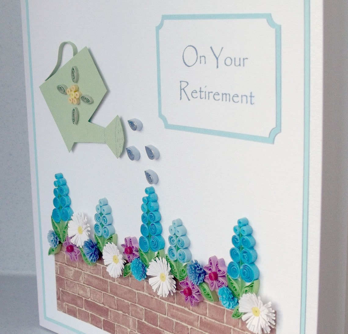 Quilled retirement card large size Etsy