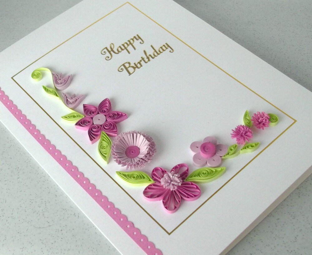 Papier quilling Geburtstagskarte handgemacht kann  Etsy