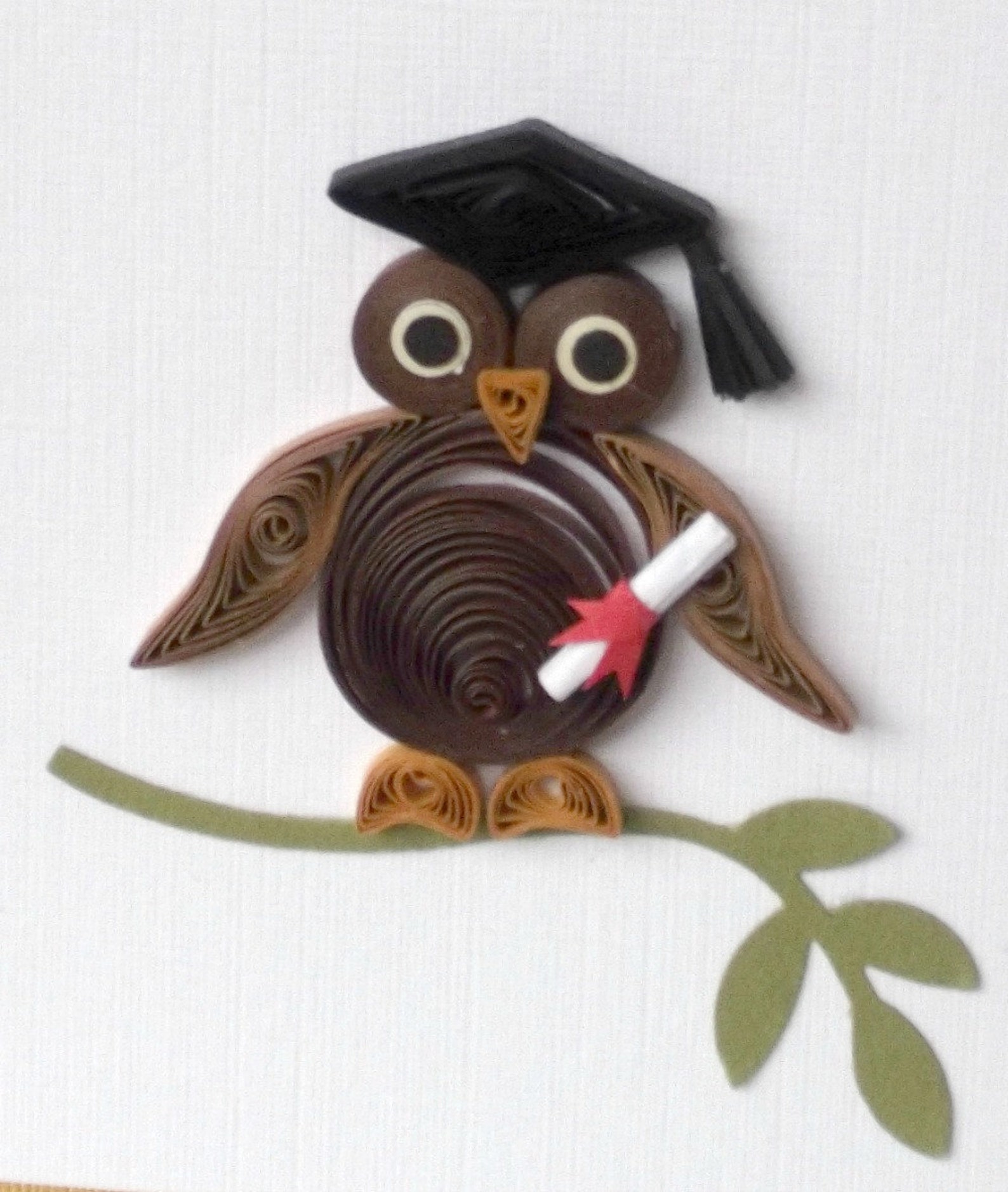 Graduation card quilling wise owl Etsy