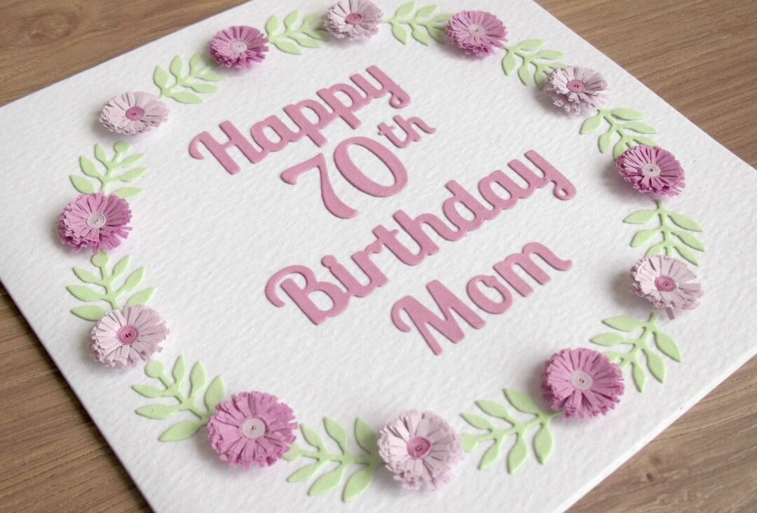 Quilled 70th Birthday Card Personalized With Name 18th - Etsy
