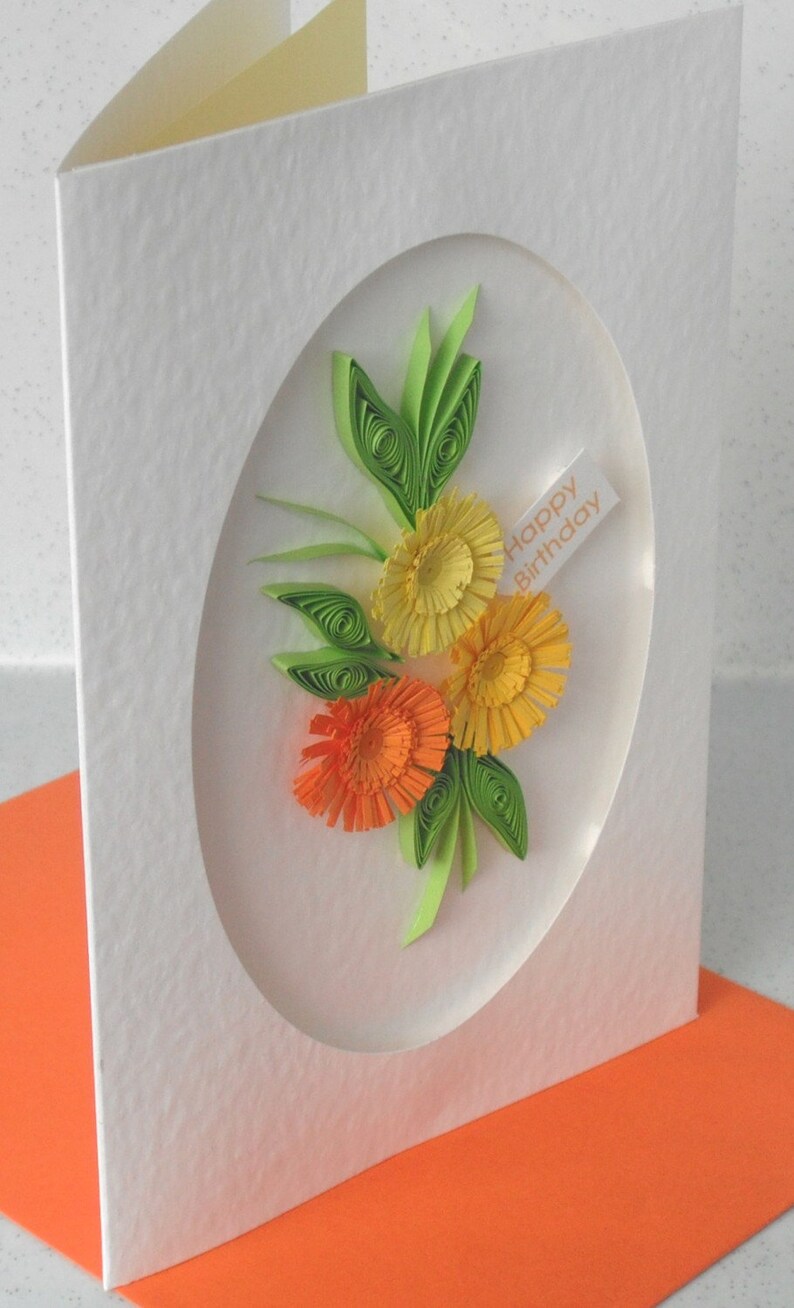 Quilled Birthday Card, Personalized, Handmade, Quilled Etsy