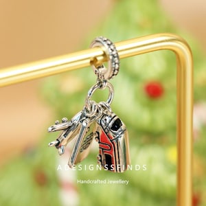 S925 Silver Necklace Accessory Pendant in Travel - Airplane - Train Shape, Pandora Style