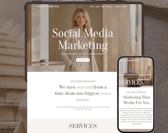 VELVET WordPress-thema voor bureaus en coaches | Kindthema Kadans | Sjabloon freelancer-website | Thema marketingwebsite | Portfolio