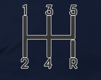 Schaltgetriebe T-Shirt: Schaltknauf Grafik-T-Shirt für Autobegeisterte