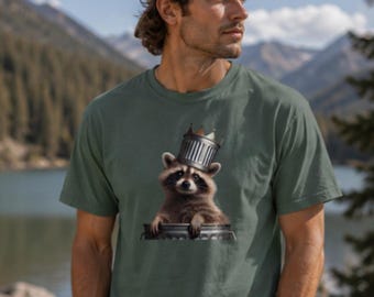 Lustiges Waschbärkönig-T-Shirt: Vintage-T-Shirt mit Waschbärpanda-Grafik