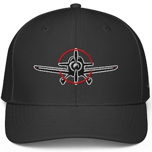 Propeller Airplane Cap Aviation Enthusiast Hat Unisex Pilot Gift Embroidered Airplane Cap Adjustable Flight Cap