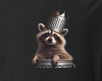 Lustiges Waschbär König T-Shirt: Vintage Trash Panda Grafik Tee