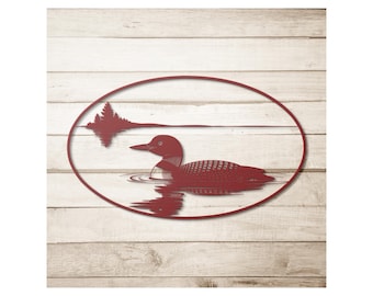 Loon Metal Wall Art: Rustic Minnesota Cabin Decor